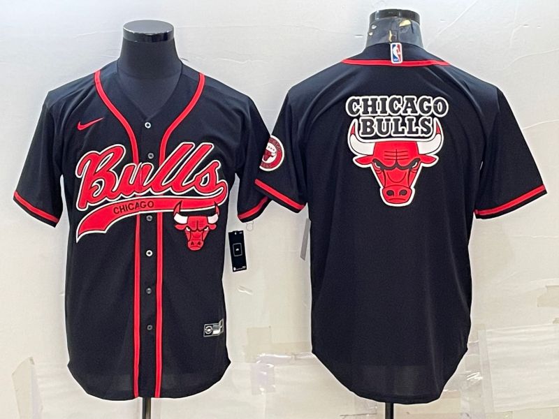 Men Chicago Bulls Blank Black red 2022 Nike Co branded NBA Jerseys->chicago bulls->NBA Jersey